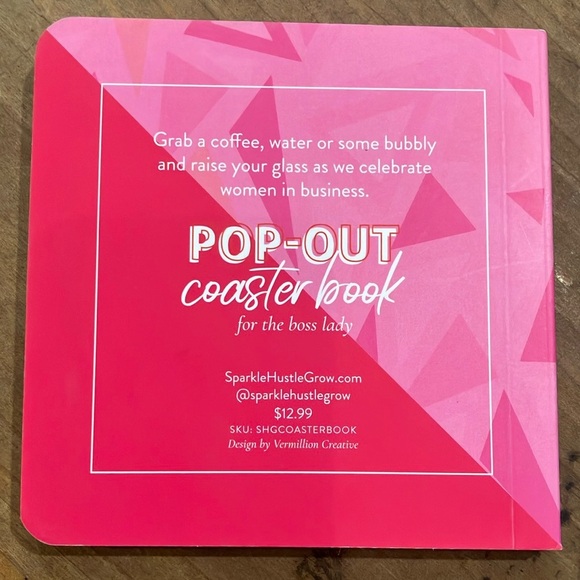 Pop-Out Coaster Book for the Boss Lady - Pink green and White - Picture 2 of 15